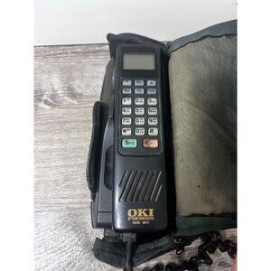 Vintage OKI Mobile Brick Phone With Case and Charger